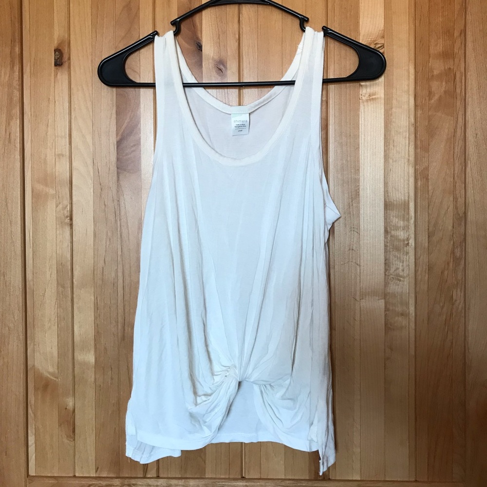 Twisted white tank